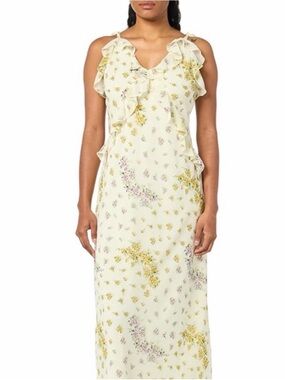 NWT Steve Madden Adalina Dress - Cream Floral Ruffle Maxi Dress